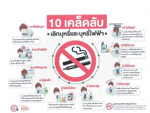 ประชาสัมพันธ์เลิกบุหรี่และบุหรีไฟฟ้า