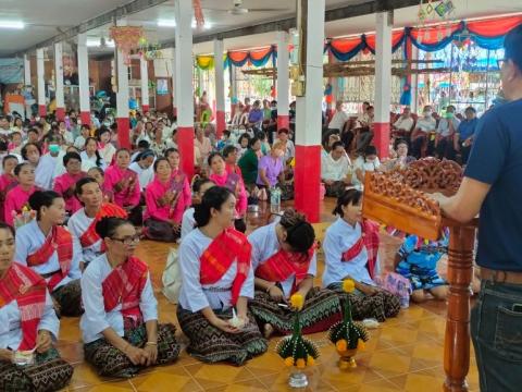 กิจกรรมสืบสานงานประเพณีอีสานการสวดมนต์หมู่ทำนองสรภัญญะ