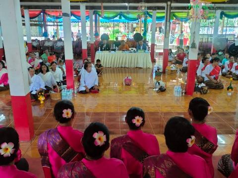 กิจกรรมสืบสานงานประเพณีอีสานการสวดมนต์หมู่ทำนองสรภัญญะ